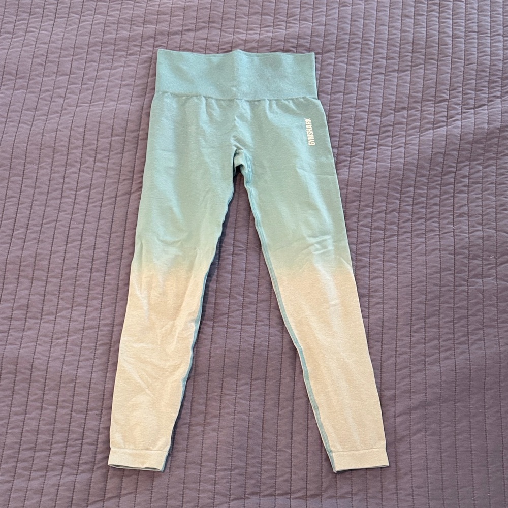 Gymshark Green to Cream Gradient Leggings